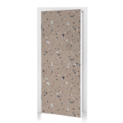 Türtapete Beige Terrazzo Stein