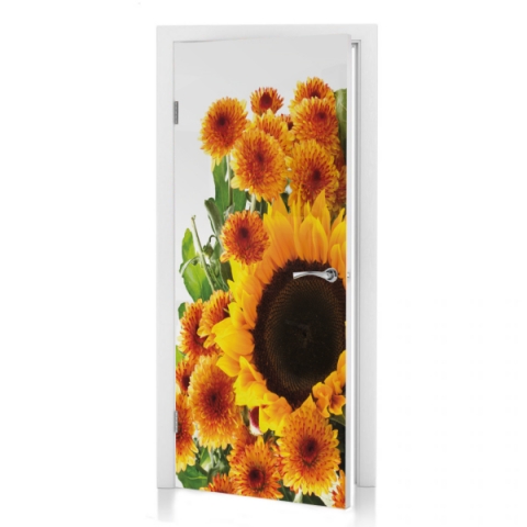 Türposter Sonnenblumenstrauß