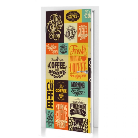 Türposter Retro Kaffee Design