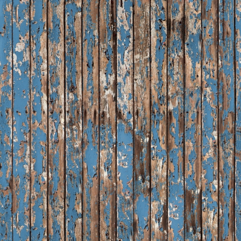 Türposter Blaues Vintage Holz