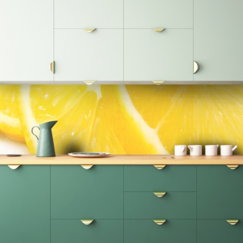 Küchenrückwand Zitronenscheibe