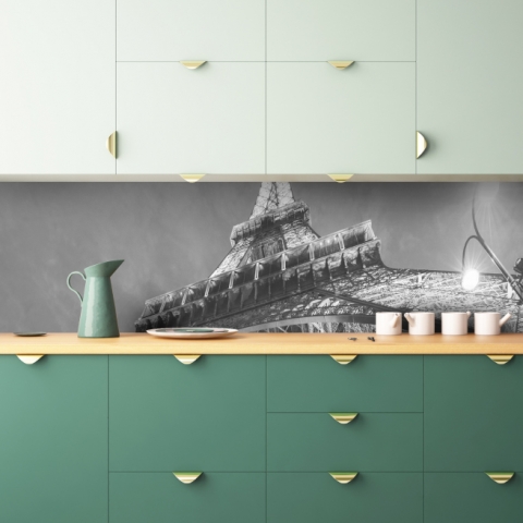 Küchenrückwand Monochrom Eiffelturm