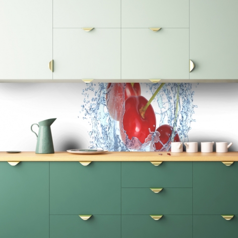 Küchenrückwand Kirsche Wasser Splash