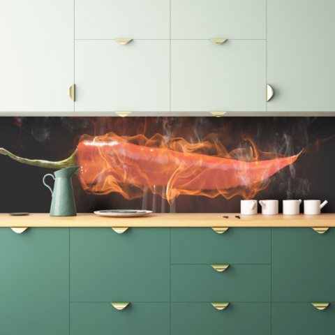 Küchenrückwand Feuer Paprika
