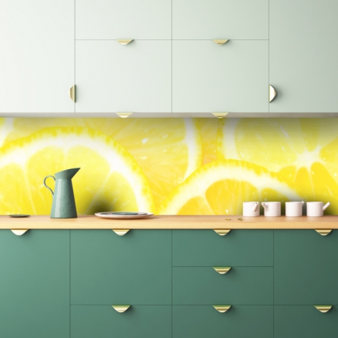 Küchenrückwand Zitronen Scheiben