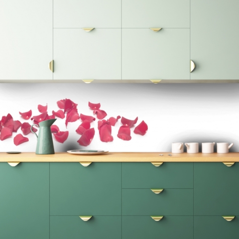 Küchenrückwand Rosenblätter
