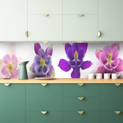 Küchenrückwand Farbige Blumen