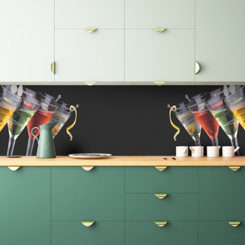 Küchenrückwand Cocktailgläser