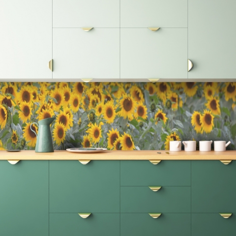 Küchenrückwand Sonnenblumenfeld