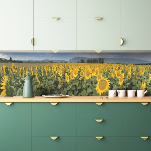 Küchenrückwand Sonnenblumen Landschaft