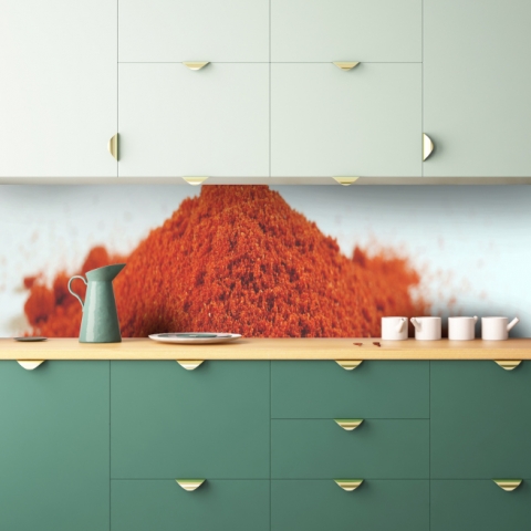 Küchenrückwand Chilipulver