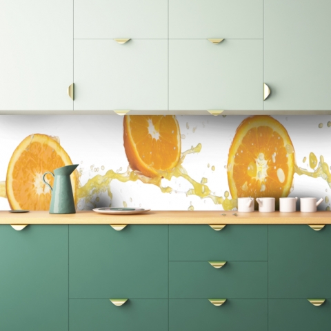 Küchenrückwand Orange Splash