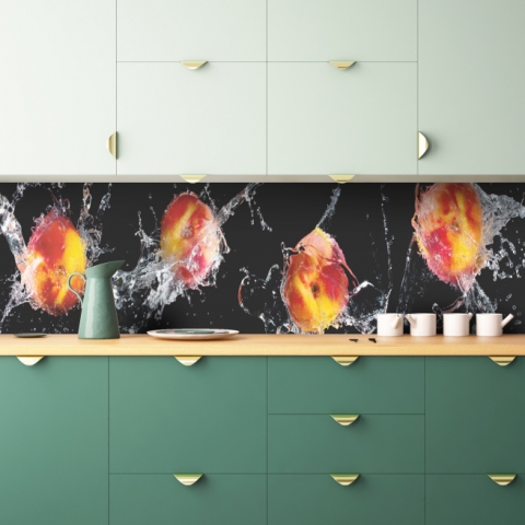 Küchenrückwand Pfirsich Splash