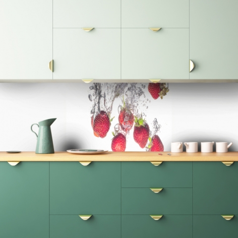 Küchenrückwand Erdbeeren Design