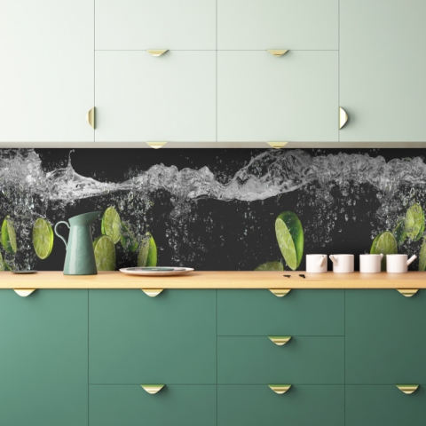 Küchenrückwand Wasser Limette