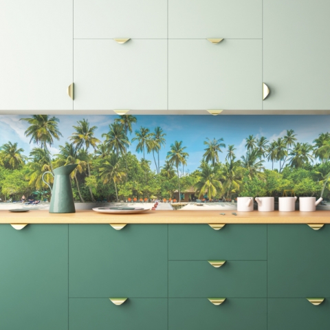 Küchenrückwand Palmen Strand Meer