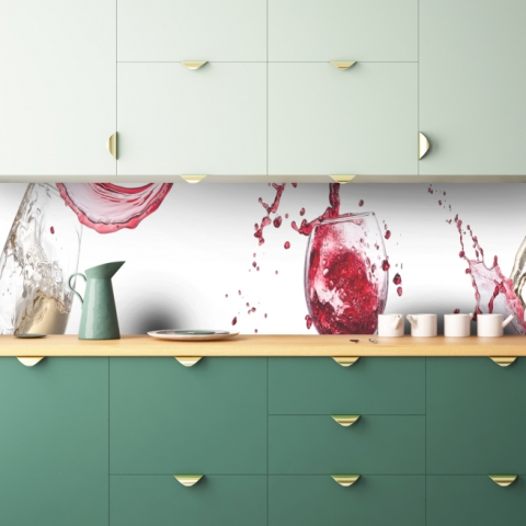 Küchenrückwand Weingläser Splash