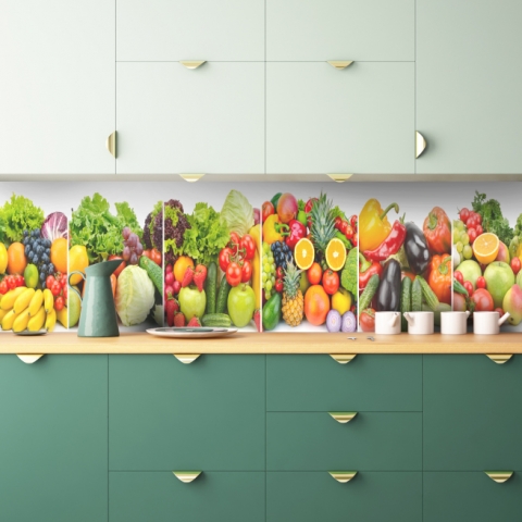 Küchenrückwand Obst Gemüse Mix