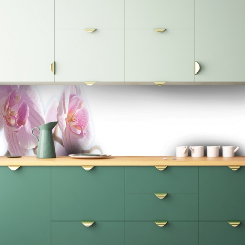 Küchenrückwand Gestreifte Orchideen