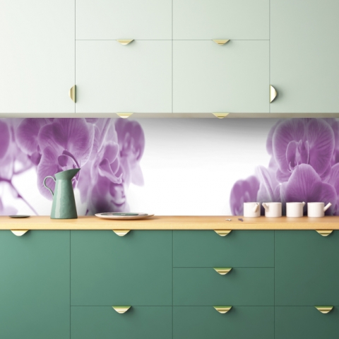 Küchenrückwand Purpur Orchideen