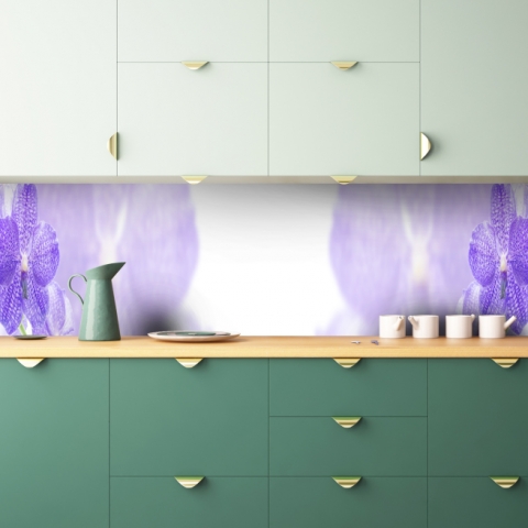 Küchenrückwand Lila Blumen Design