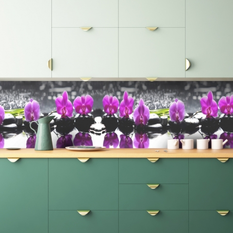 Küchenrückwand Spa Orchideen
