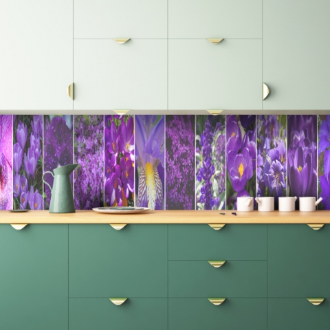 Küchenrückwand Lila Blumen
