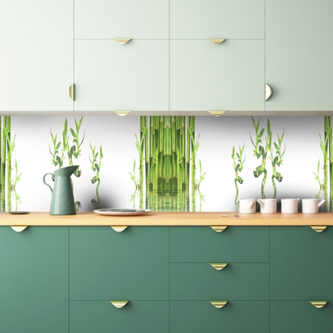 Küchenrückwand Grüner Bambus