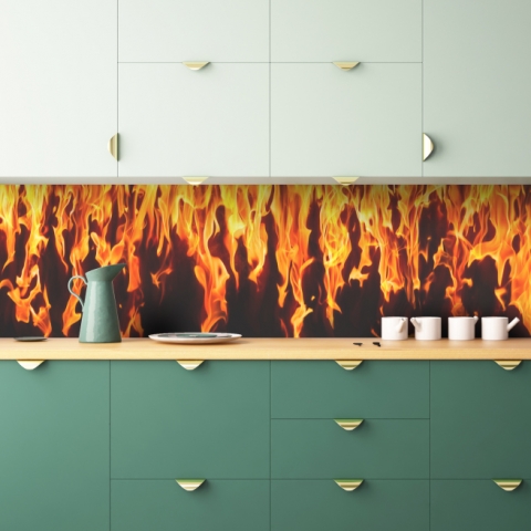 Küchenrückwand Feuer Explosion
