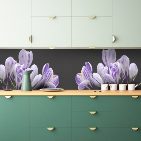 Küchenrückwand Krokus Blumen