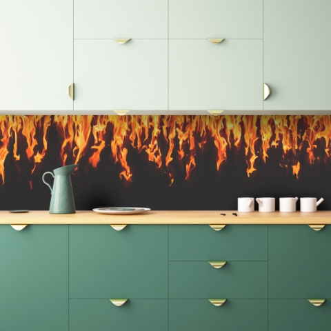 Küchenrückwand Fire Flame