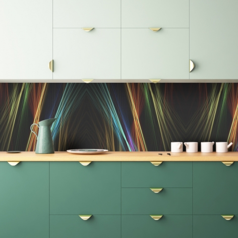 Küchenrückwand Neon Bunte Streifen