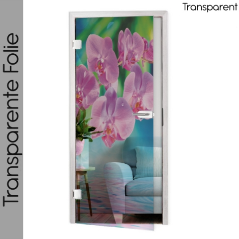 folie für glastür Tropische Orchideen nach maß