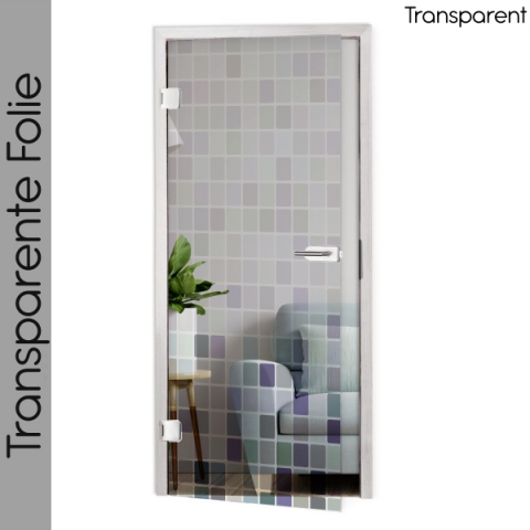 folie für glastür Karo Mosaik Design nach maß