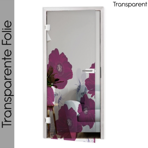 folie für glastür Blumen Design nach maß