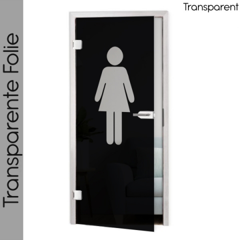 folie für glastür Woman WC nach maß