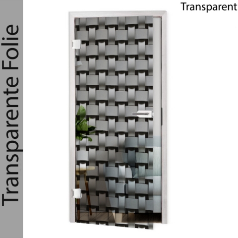 Glastür Folie Beton Mosaik 3D nach Maß