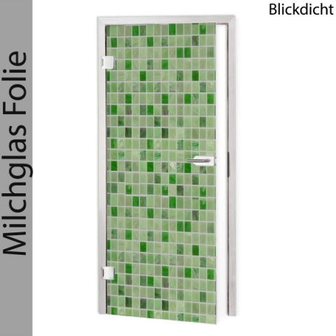 Glastür Folie Green Mosaic Maßanfertigung