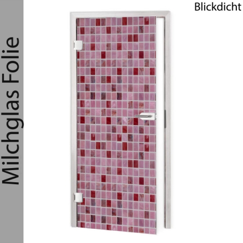 Glastür Folie Red Mosaic Maßanfertigung