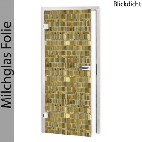 Glastür Folie Golden Mosaik Maßanfertigung