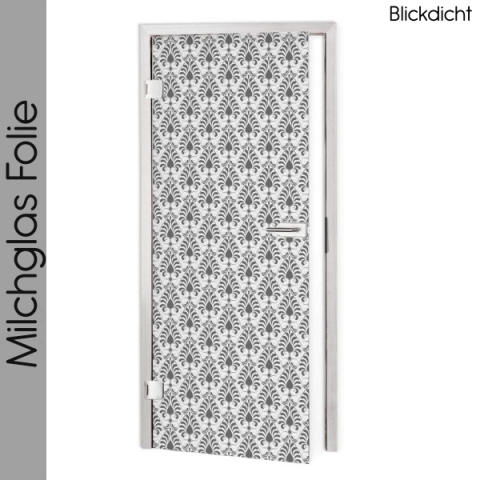 Glastür Folie Baroque Damask Maßanfertigung
