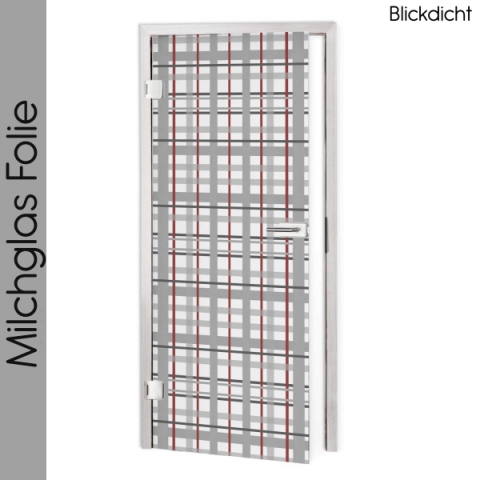 Glastür Folie Karomuster Maßanfertigung