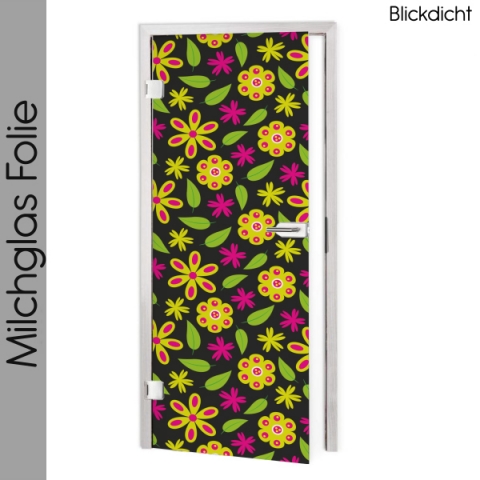 Glastür Folie Floral Pattern Maßanfertigung