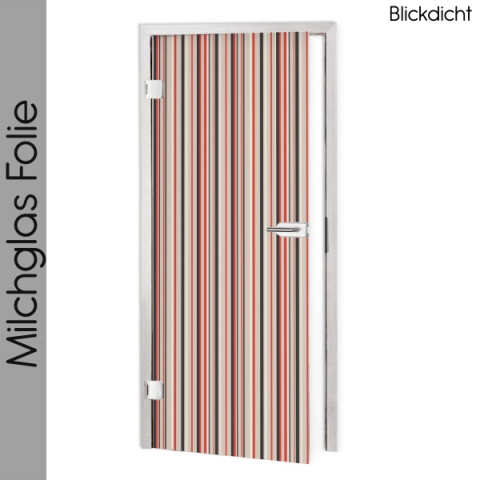 Glastür Folie Linien Design Maßanfertigung