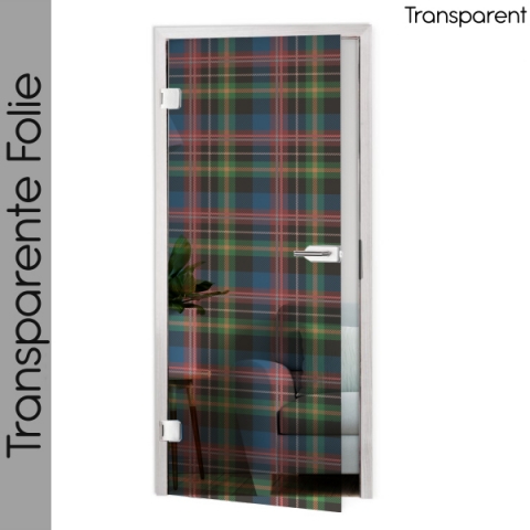 Glastür Folie Tartan Tradition nach Maß