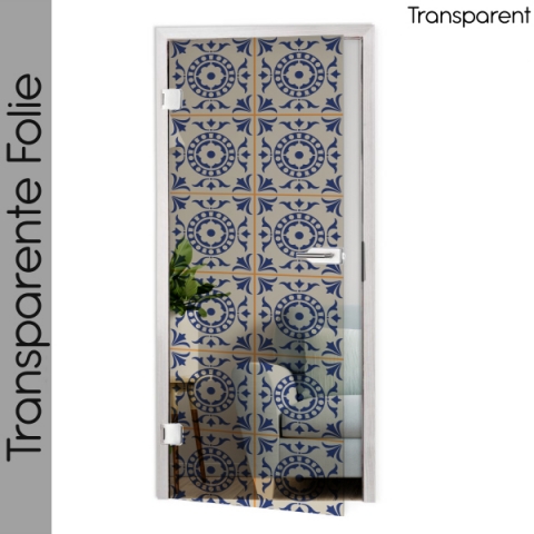 Glastür Folie Scandinavian Tile nach Maß