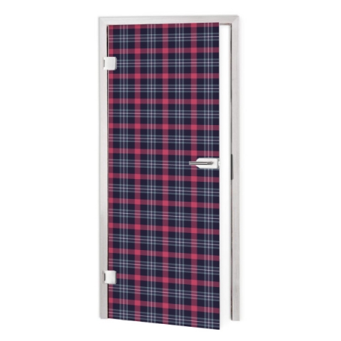 Glastür Folie Stewart Tartan