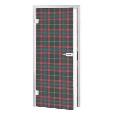 Glastür Folie Tartan Rapport Stil