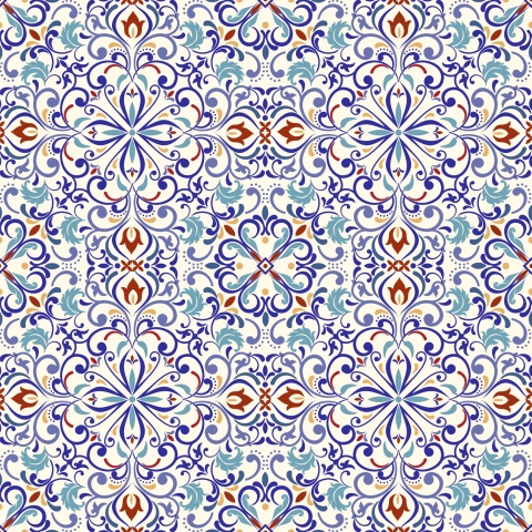 Glastür Folie Oriental Pattern