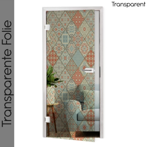 Glastür Folie Marokkanische Muster Design Maßanfertigung